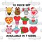 Valentine's Day Cookie Cutter Set - 12 Piece Set, Bee, Bear, Love Mug, Heart, Rose, Love Potion, Love Monster product 1